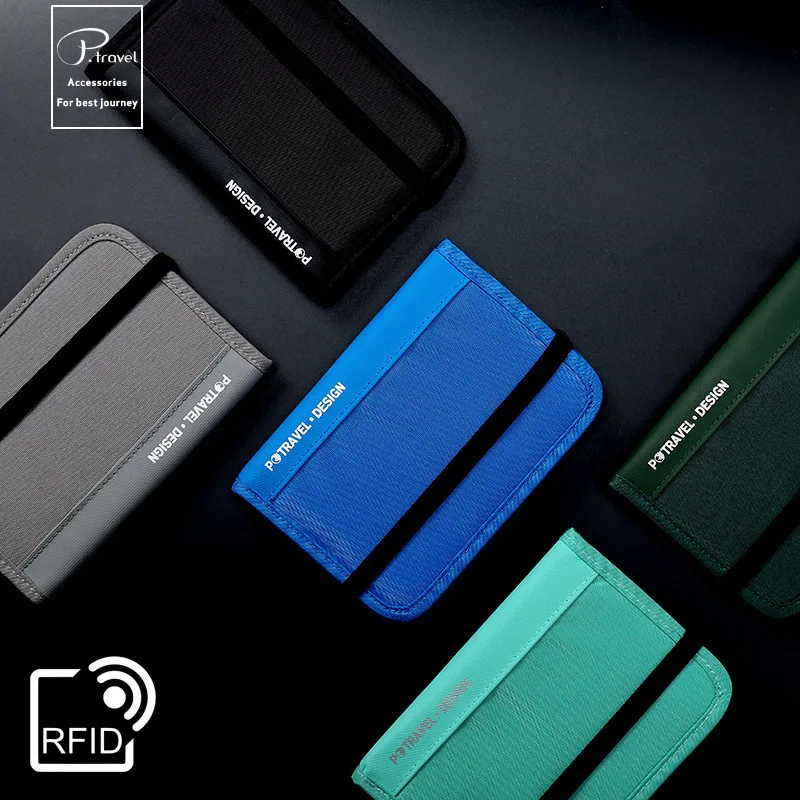 Card Top Loader - Dompet Perjalanan RFID Tempat Paspor Organizer