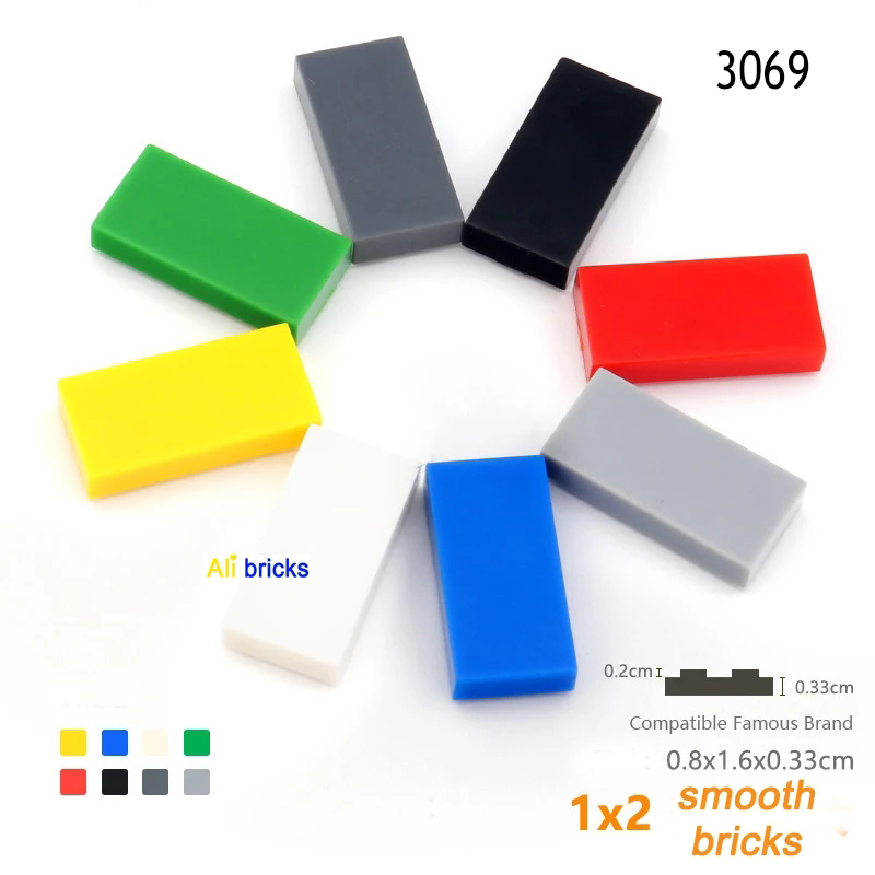 Lego Set City - 50 buah/lot 1x2 blok bangunan ubin