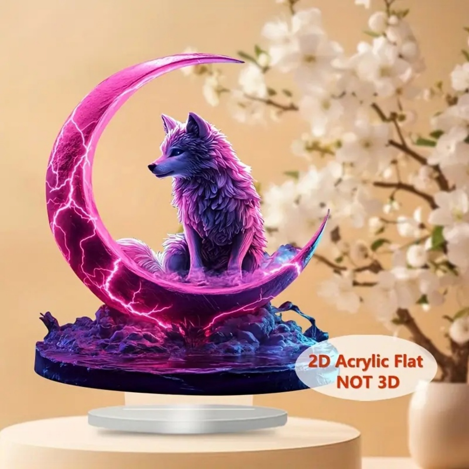 Patung Serigala api, patung ak - Display Case Acrylic ulasan dan harga
