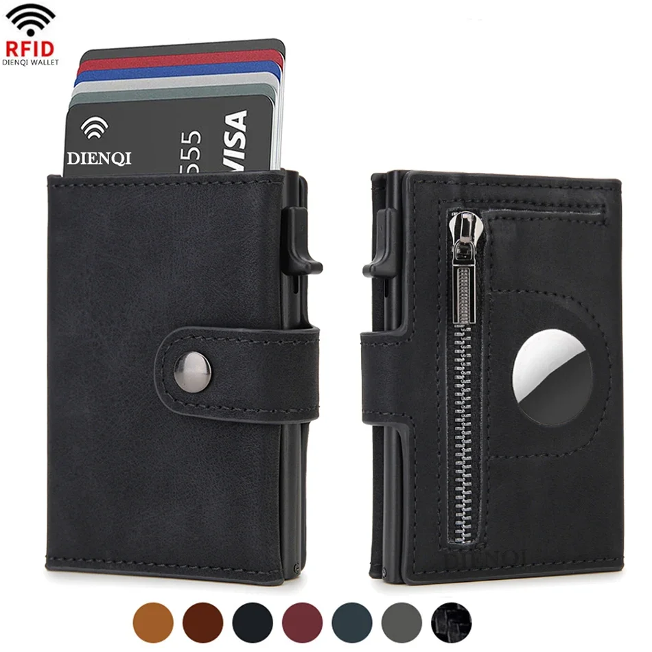 Dompet Kulit RFID Airtag Pria, - Card Top Loader ulasan dan harga